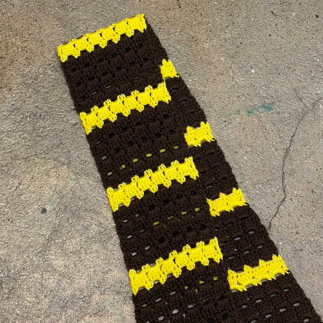 90s 미국 빈티지 니트 스트라이프 뜨게 머플러 목도리 상품이미지2