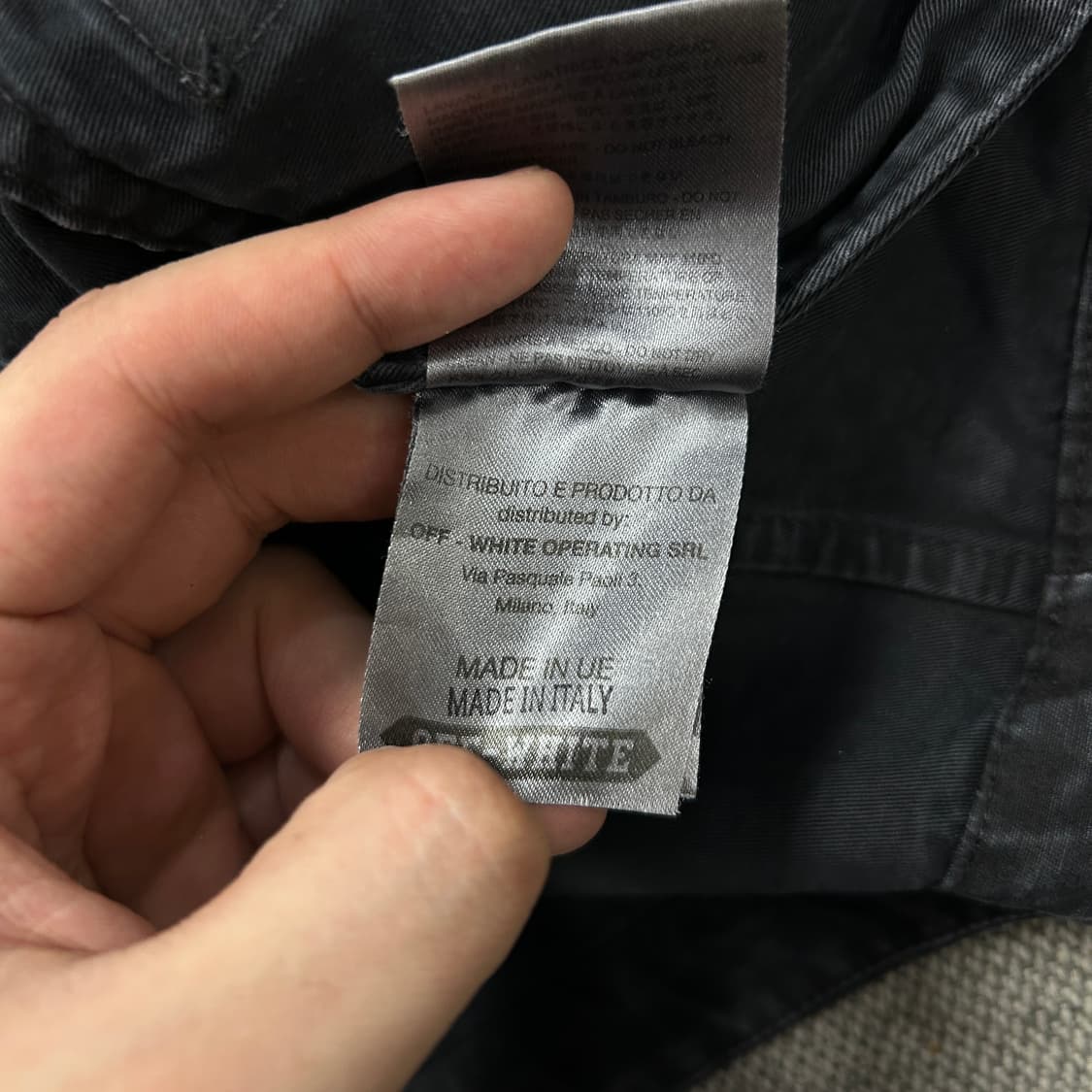 오프화이트 아카이브 워시드 블랙 M65 자켓(S) 상품이미지4