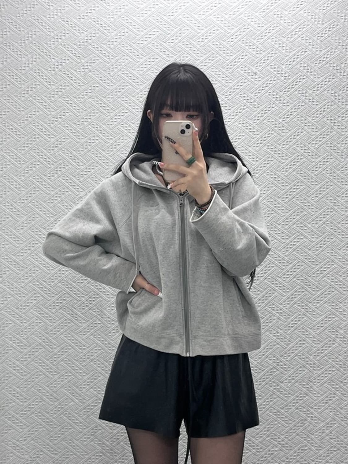 아디다스 빈티지 레트로 00s 아방핏 세미크롭 후드집업 95 C10148 상품이미지2