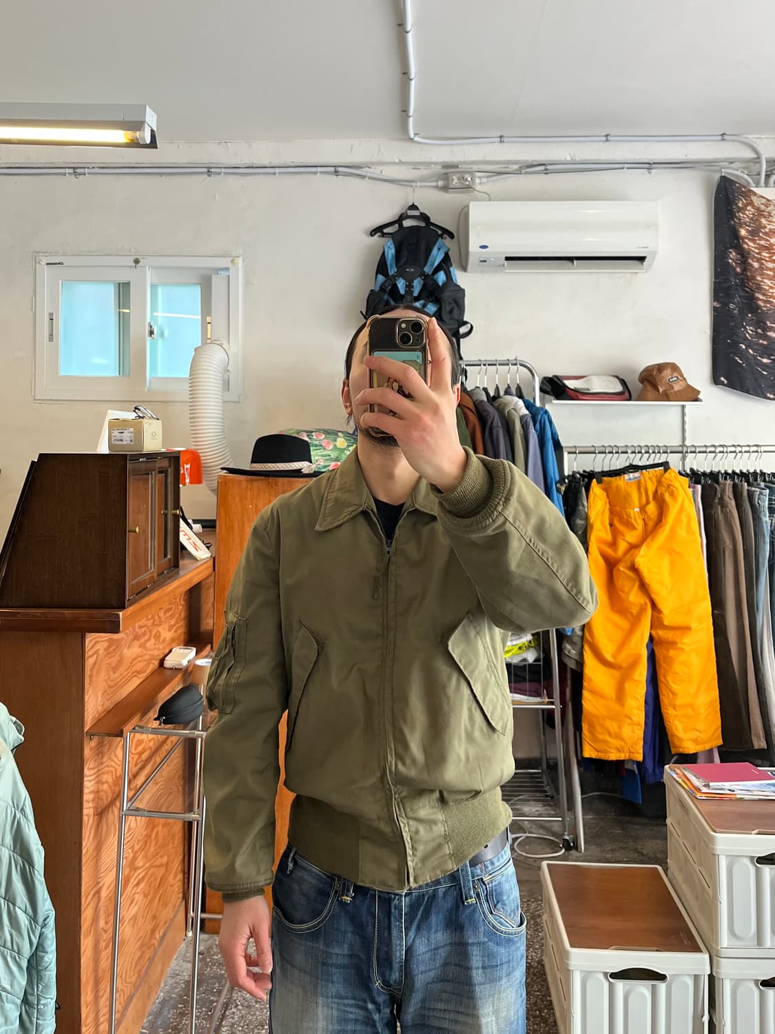 80‘s 미군 헬리콥터 크루자켓 상품이미지1