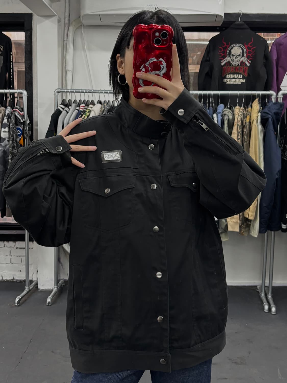 카라쿠리 타마시 오리엔탈 하이넥 코튼 자켓 상품이미지4