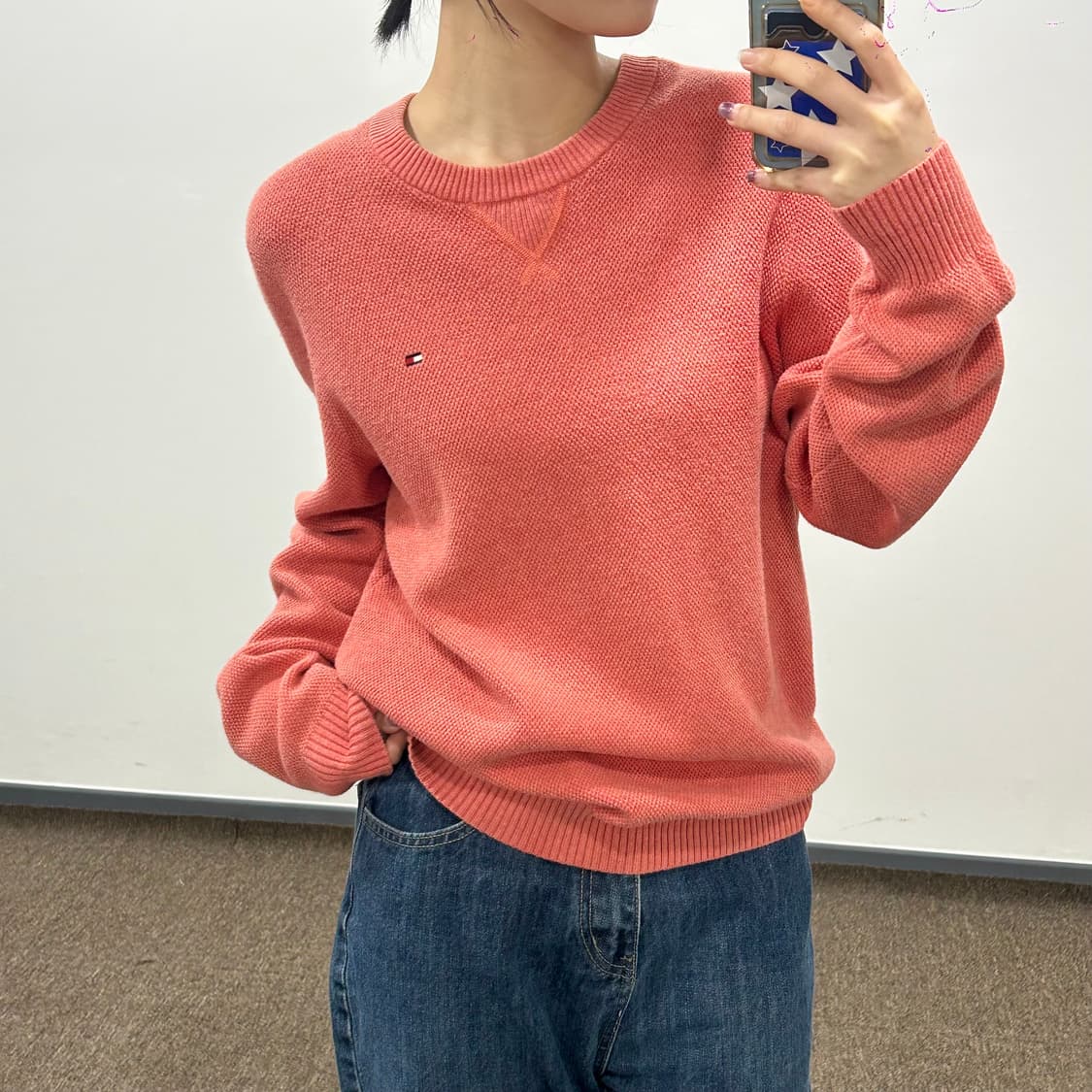 Tommy hilfiger 타미힐피거 코랄핑크 니트  상품이미지2