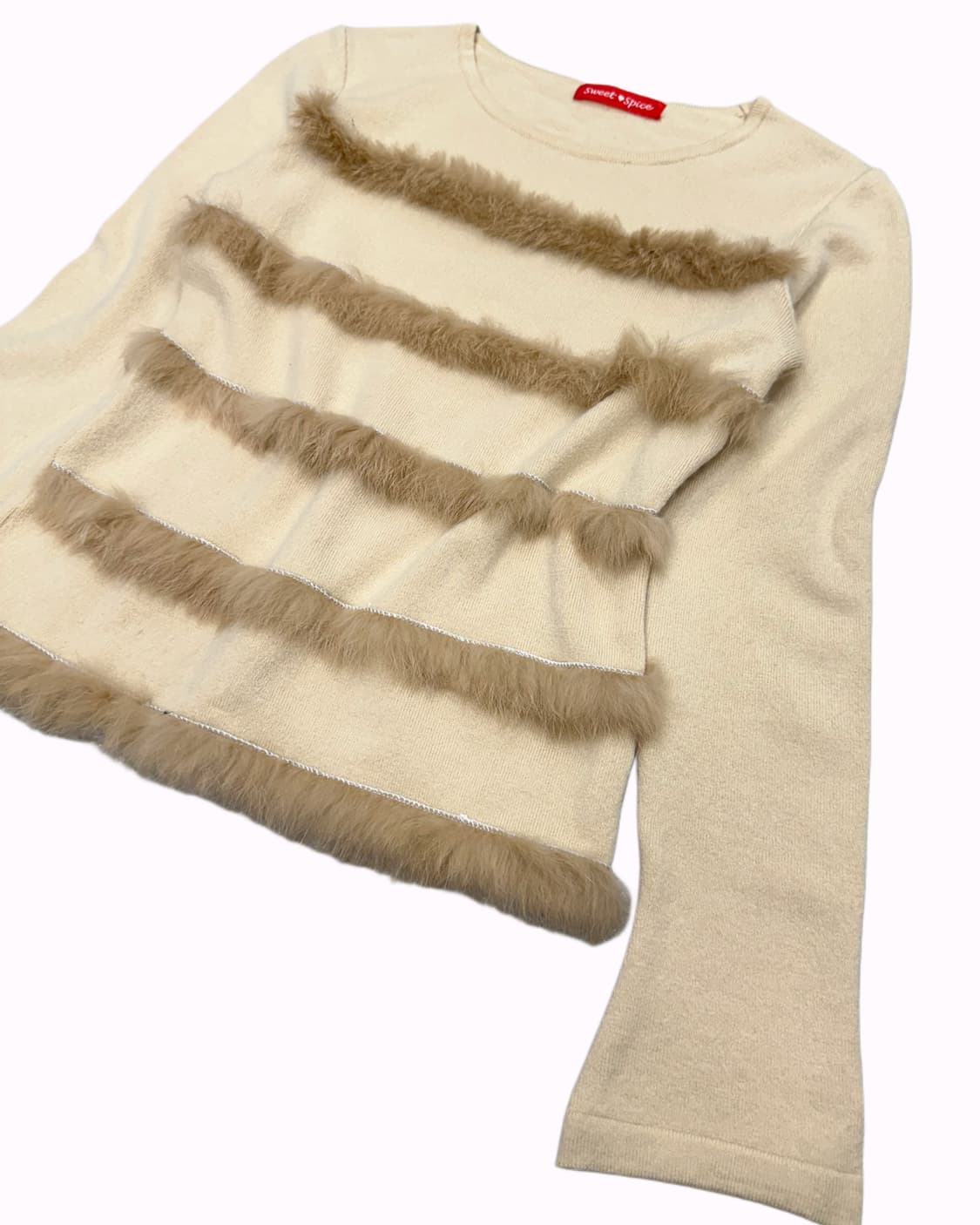 tired fur beige knit 상품이미지2
