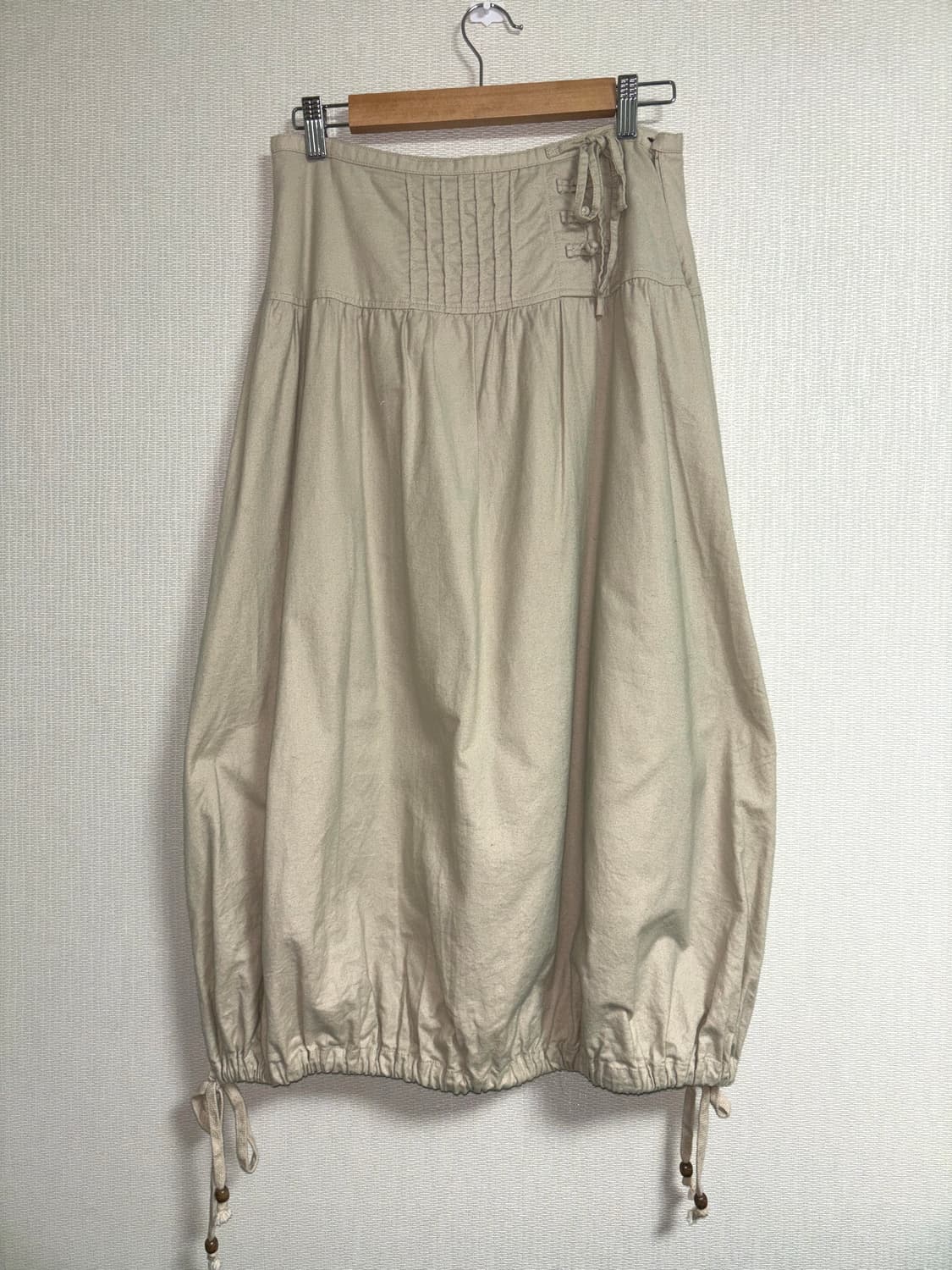 모리 디테일 항아리핏 팟 롱스커트 상품이미지4