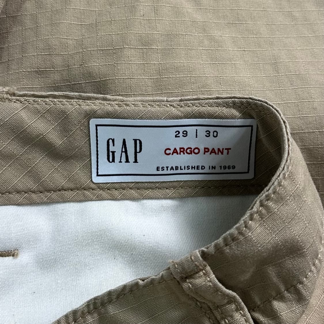 00s GAP 갭 베이지 립스탑 카고 팬츠 상품이미지7