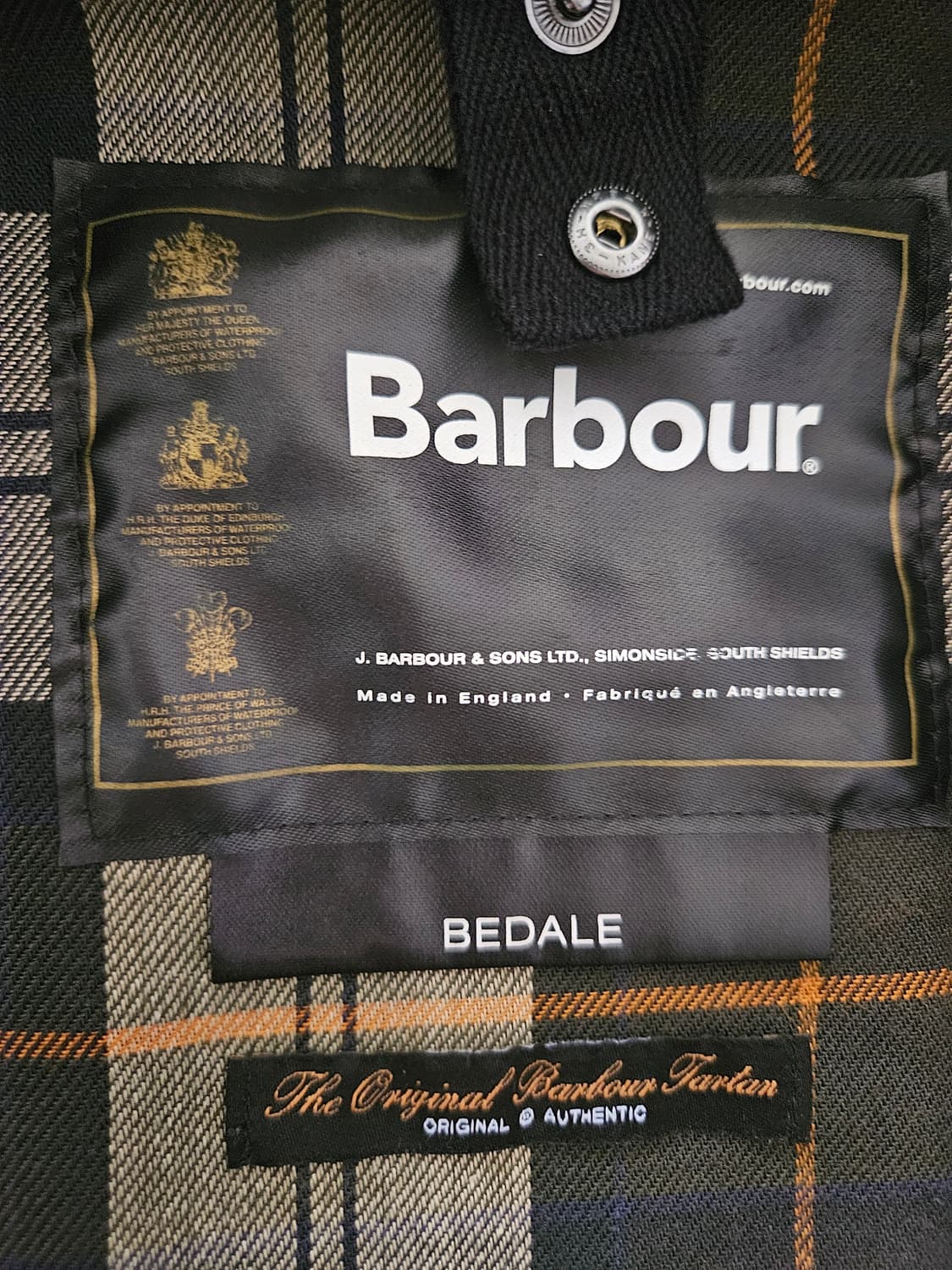 바버 비데일(Bedale) 세이지/ - 세탁&리왁싱 완료 상품이미지3