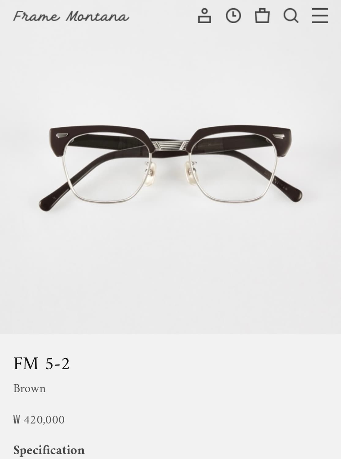 프레임몬타나 fm5-2 하금테 안경 상품이미지1