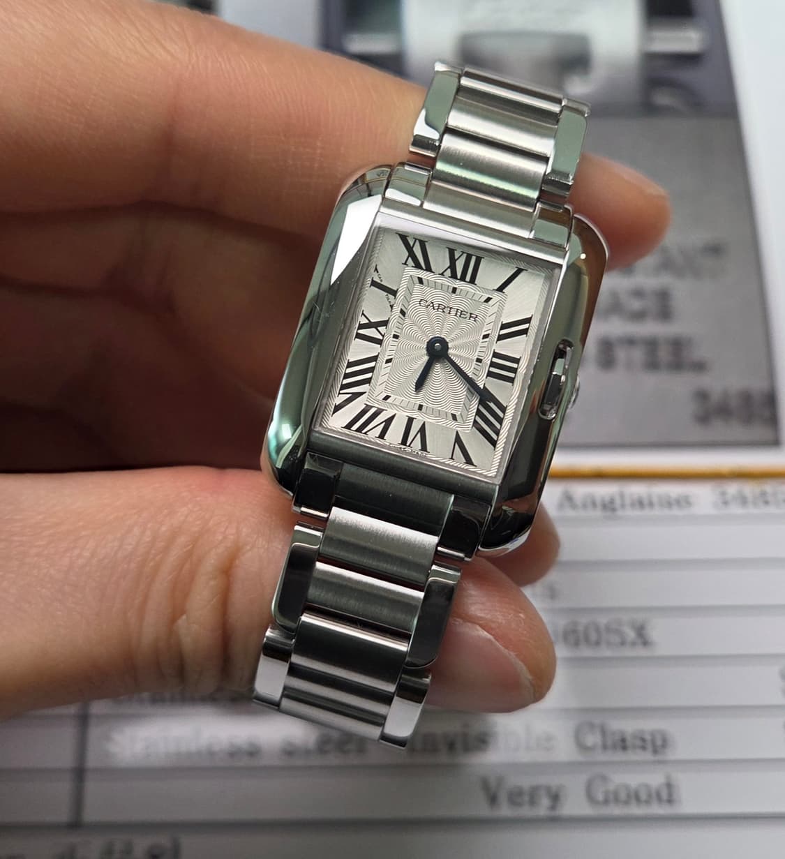 까르띠에 앙글레즈 탱크 스몰 클래식로만판 쿼츠 브레이슬릿 ver. (감정 상품이미지4