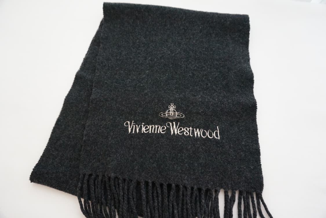 비비안웨스트우드 캐시미어 혼방 머플러-다크그레이 상품이미지2