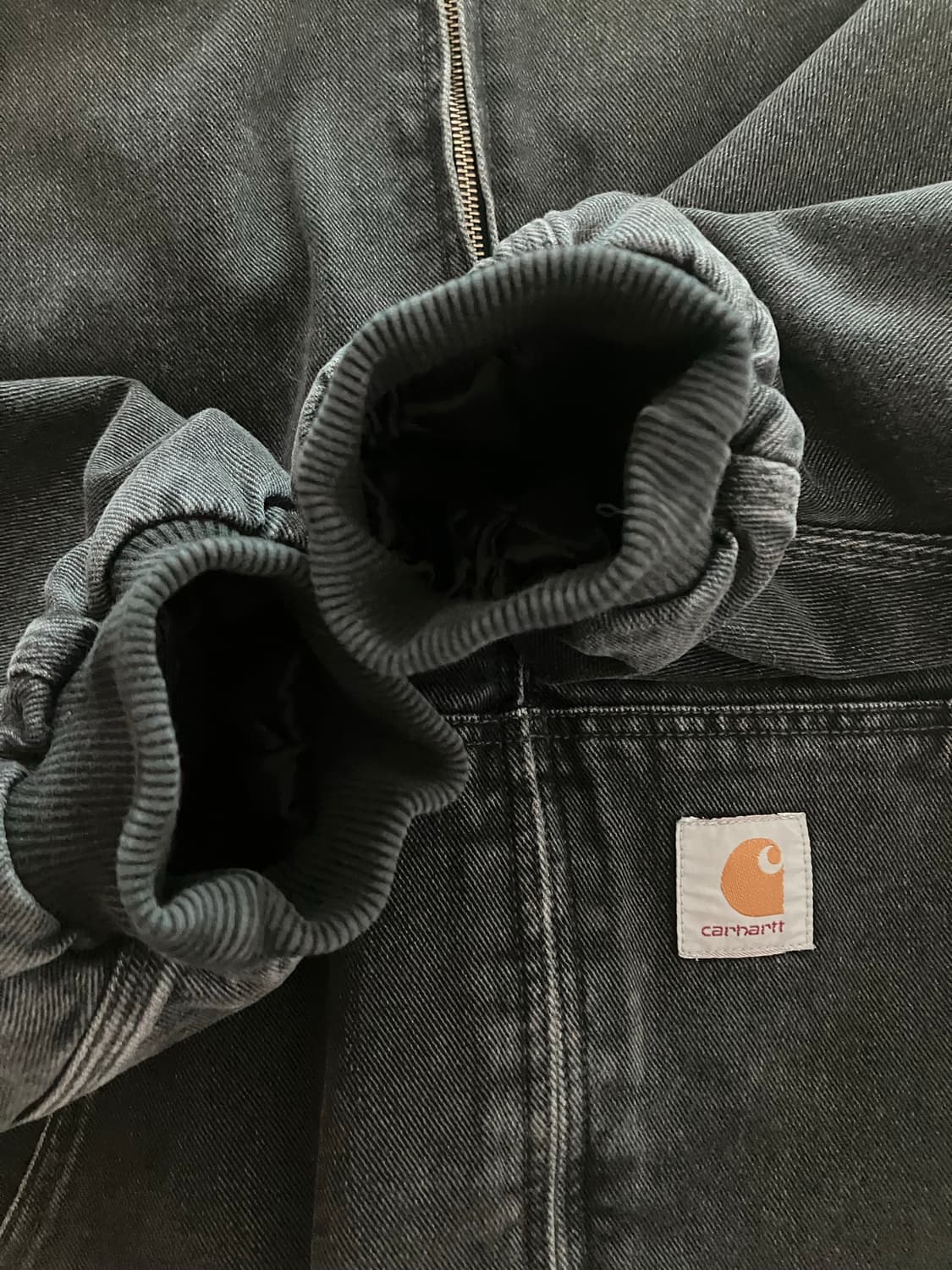 칼하트 WIP 메이틀랜드 데님 OG 액티브 자켓 블랙 스톤 워시드 상품이미지4