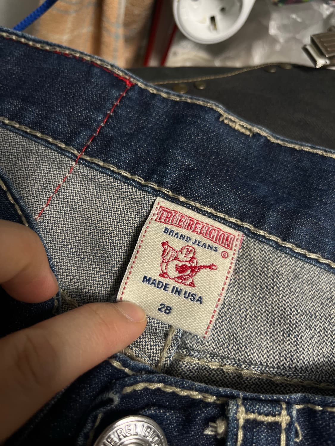 트루릴리젼 y2k 부츠컷 데님 팬츠 청바지 28 상품이미지2