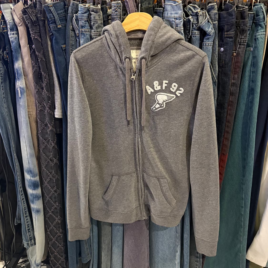 아베크롬비 그레이 후드집업 상품이미지2