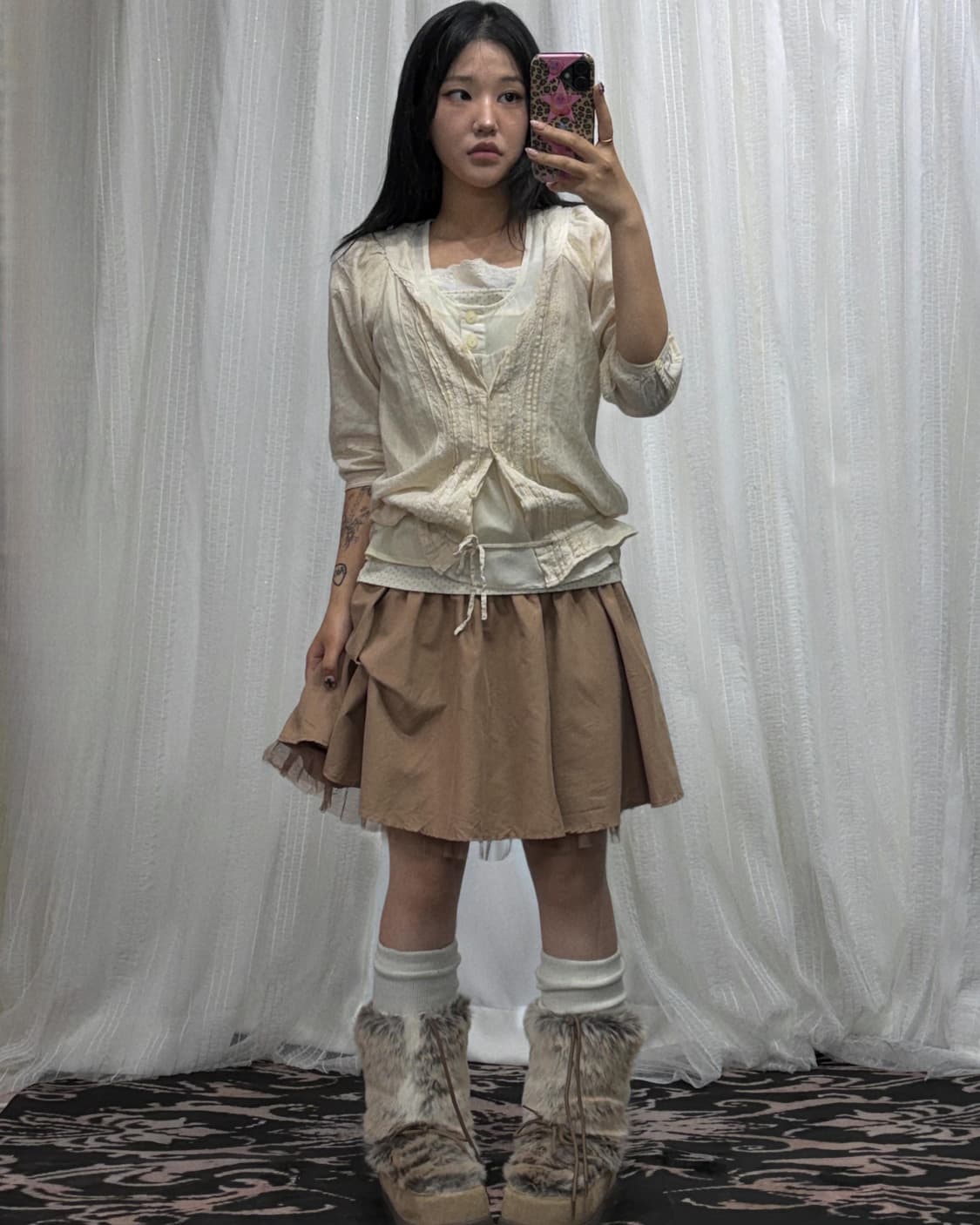 베이지 빈티지 러블리 모리 세트 상품이미지2
