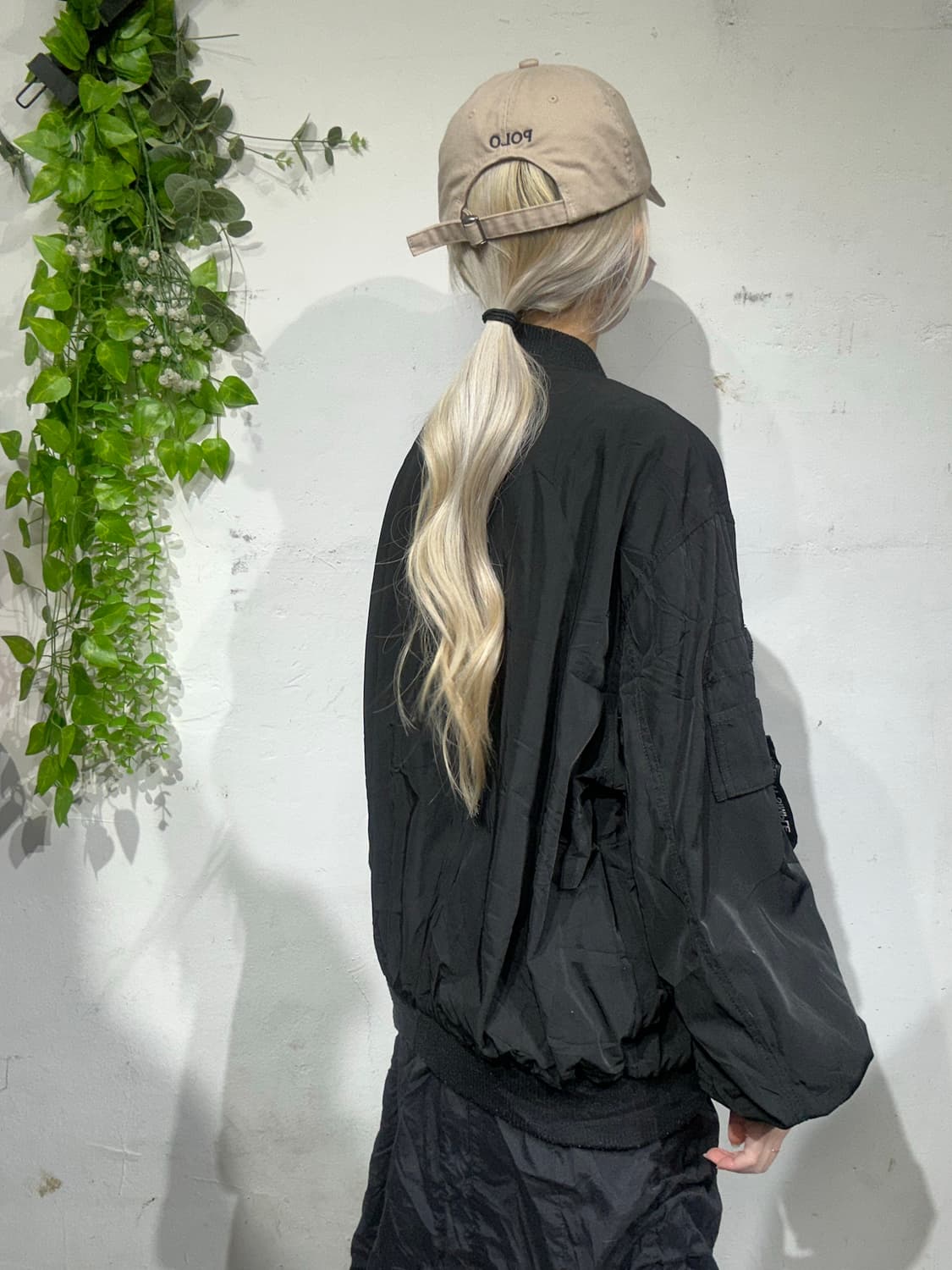 일본 빈티지 블랙 오버핏 바람막이 자켓 M 상품이미지3