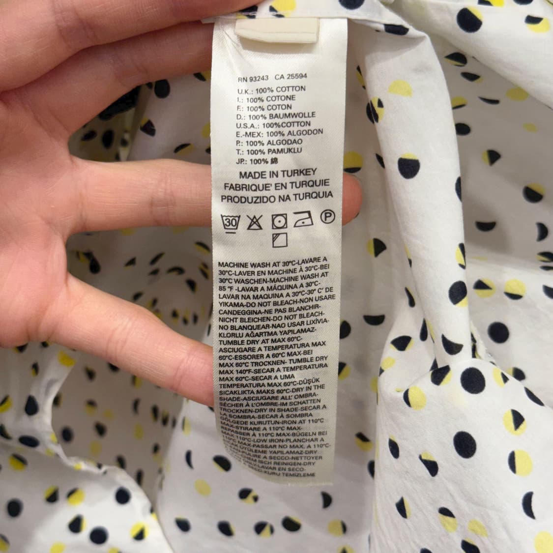 디젤 인더스트리 스트릿 패턴 긴팔 셔츠 도트 그래픽 디테일 화이트 상품이미지8