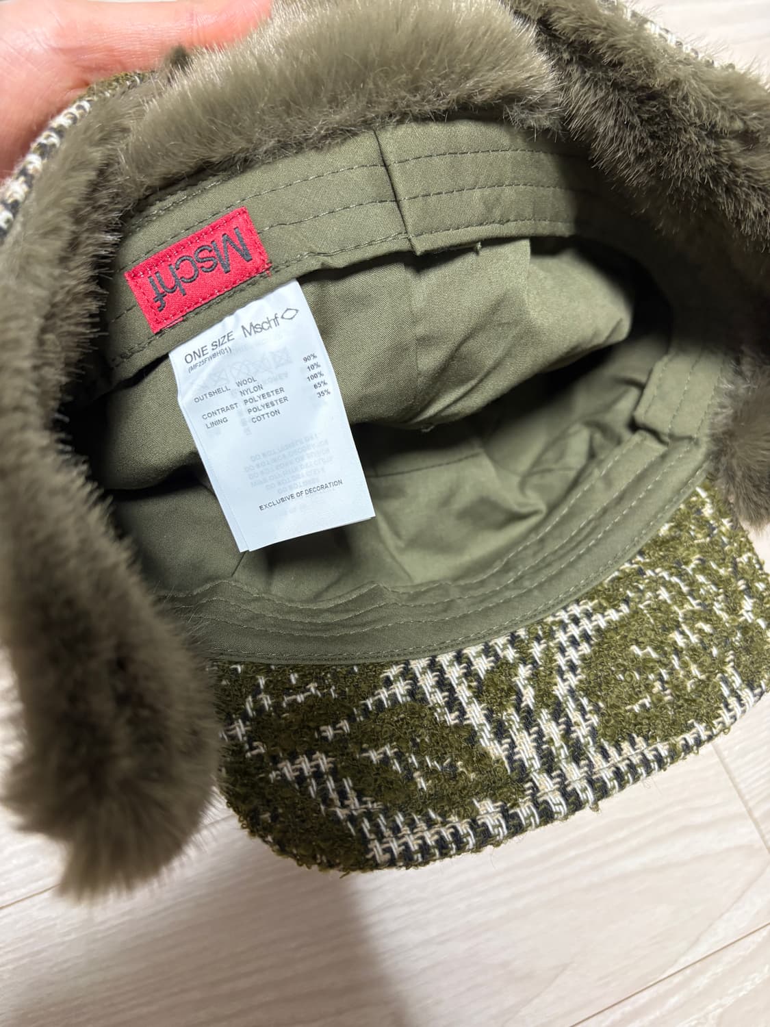미스치프 트위드 트래퍼햇 카키 TWEED TRAPPER HAT 상품이미지5
