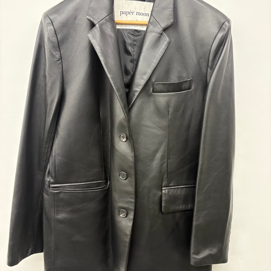 빈티지 양가죽 블랙 레더 자켓 여/M 상품이미지2