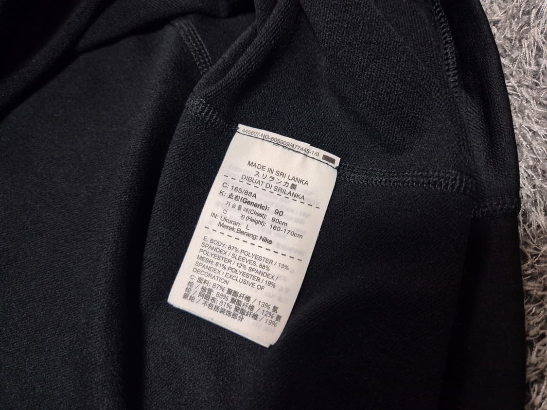 나이키 프로 여성 기모 하프 집업셔츠 L 상품이미지7