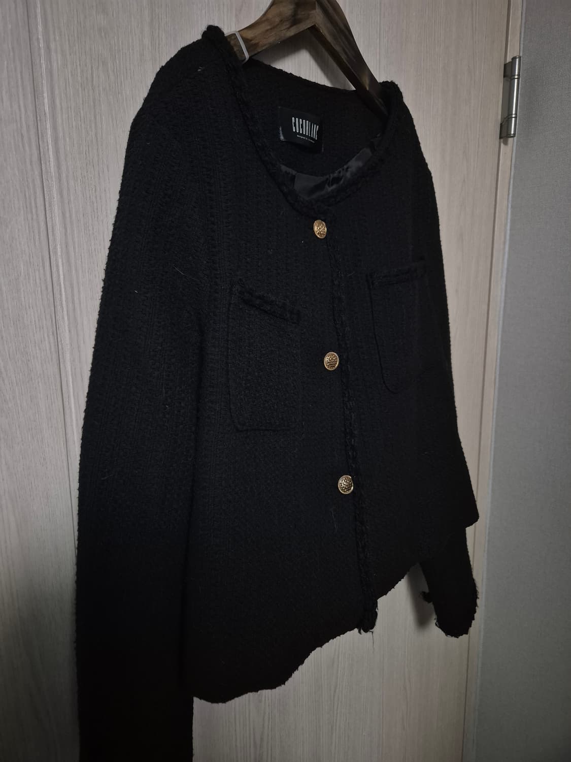 COCOBLANC 블랙 트위드 자켓 상품이미지2