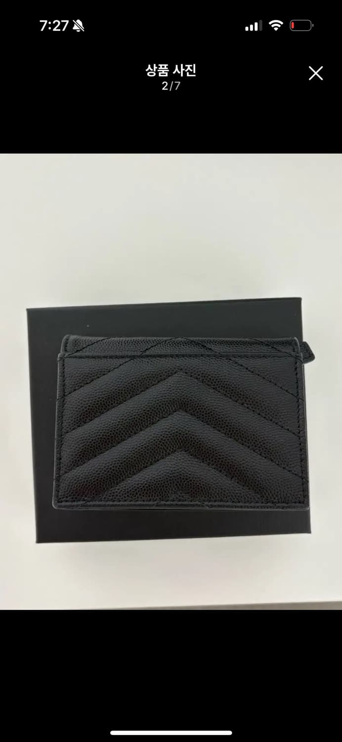 생로랑 골드 톤 YSL 메탈 로고 포켓 크레딧 카드 홀더 지갑 상품이미지2