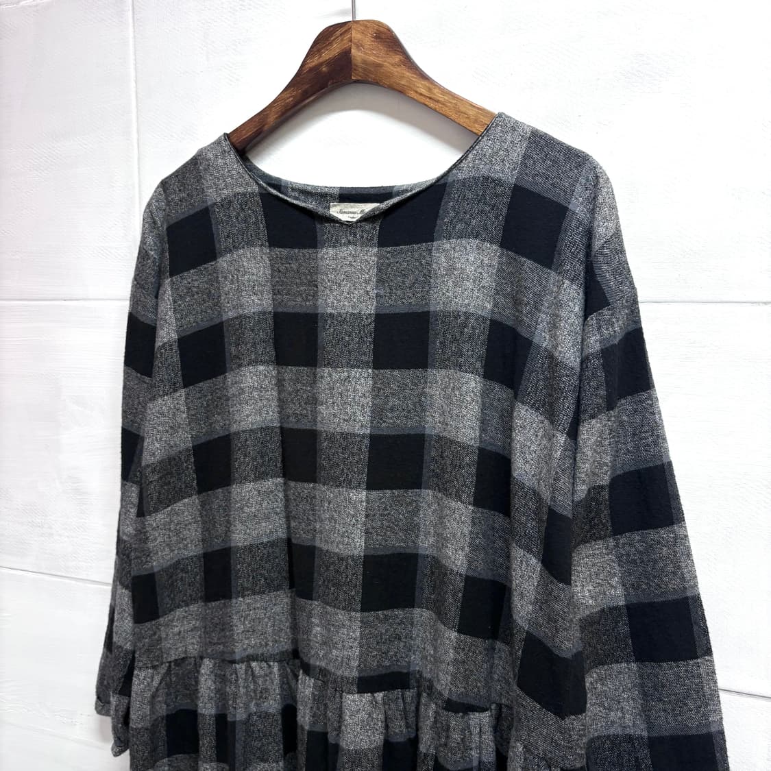 samansa mos2 사만사모스 모리걸 체크 레이어드 롱 원피스 상품이미지2