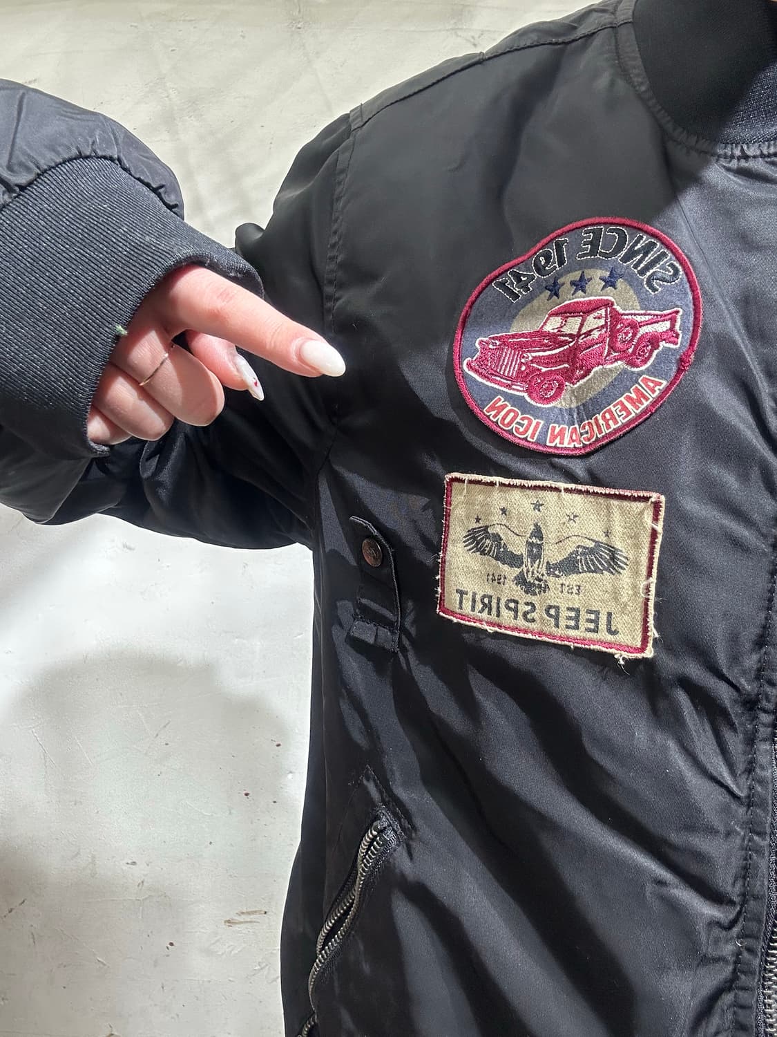 Jeep 지프 블랙 ma-1 마원 항공 잠바 L 상품이미지4