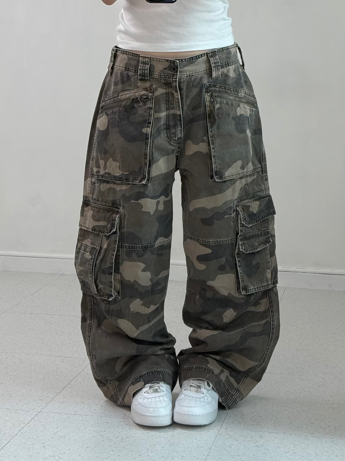 빈티지 카모 멀티포켓 카고팬츠 상품이미지1