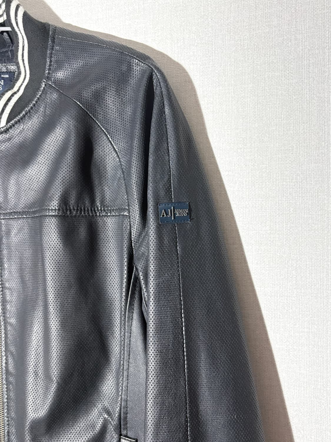 [52] 아르마니 진스 램 레더 블루종 상품이미지4