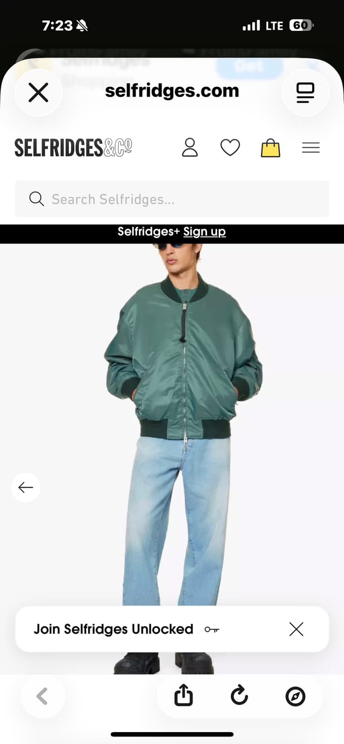 아크네스튜디오 x 꼼데가르송 HFD [새상품] ma-1 봄버 마카오 상품이미지5