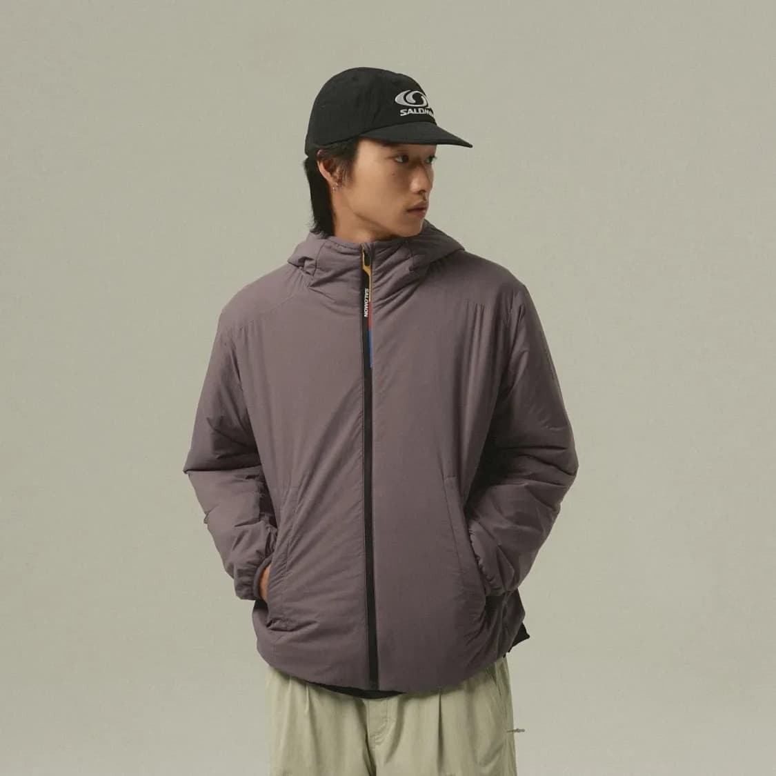 살로몬 모디세이 패딩 자켓 퍼플그레이 L 상품이미지1
