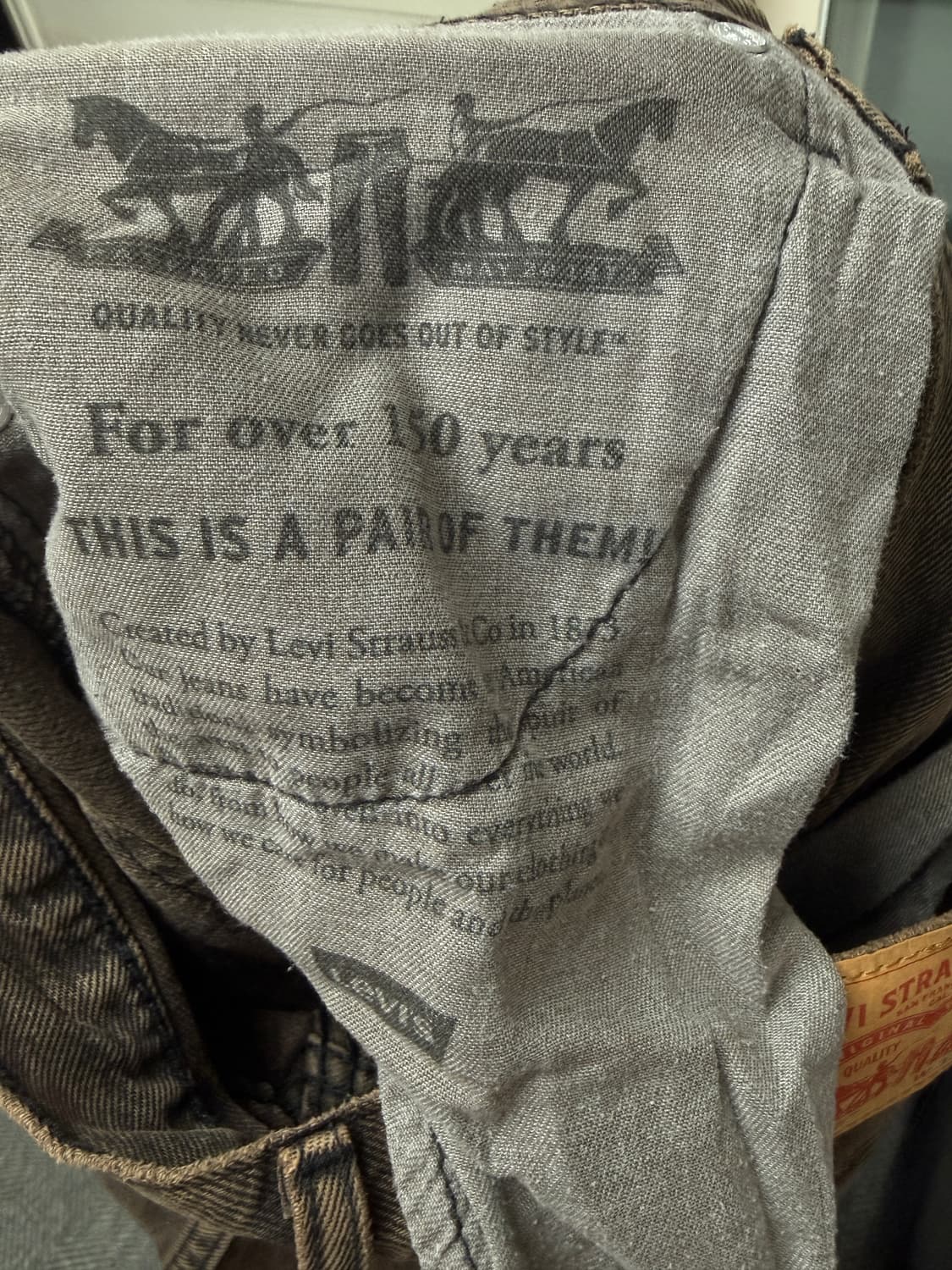 리바이스 빔즈 565 스트레이트핏진 브라운 32/30 상품이미지4