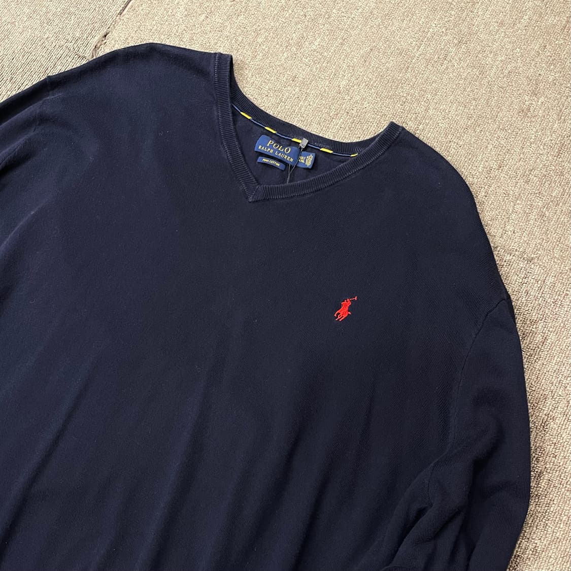 (4XL) POLO 폴로 랄프로렌 피마코튼 브이넥 니트  상품이미지2