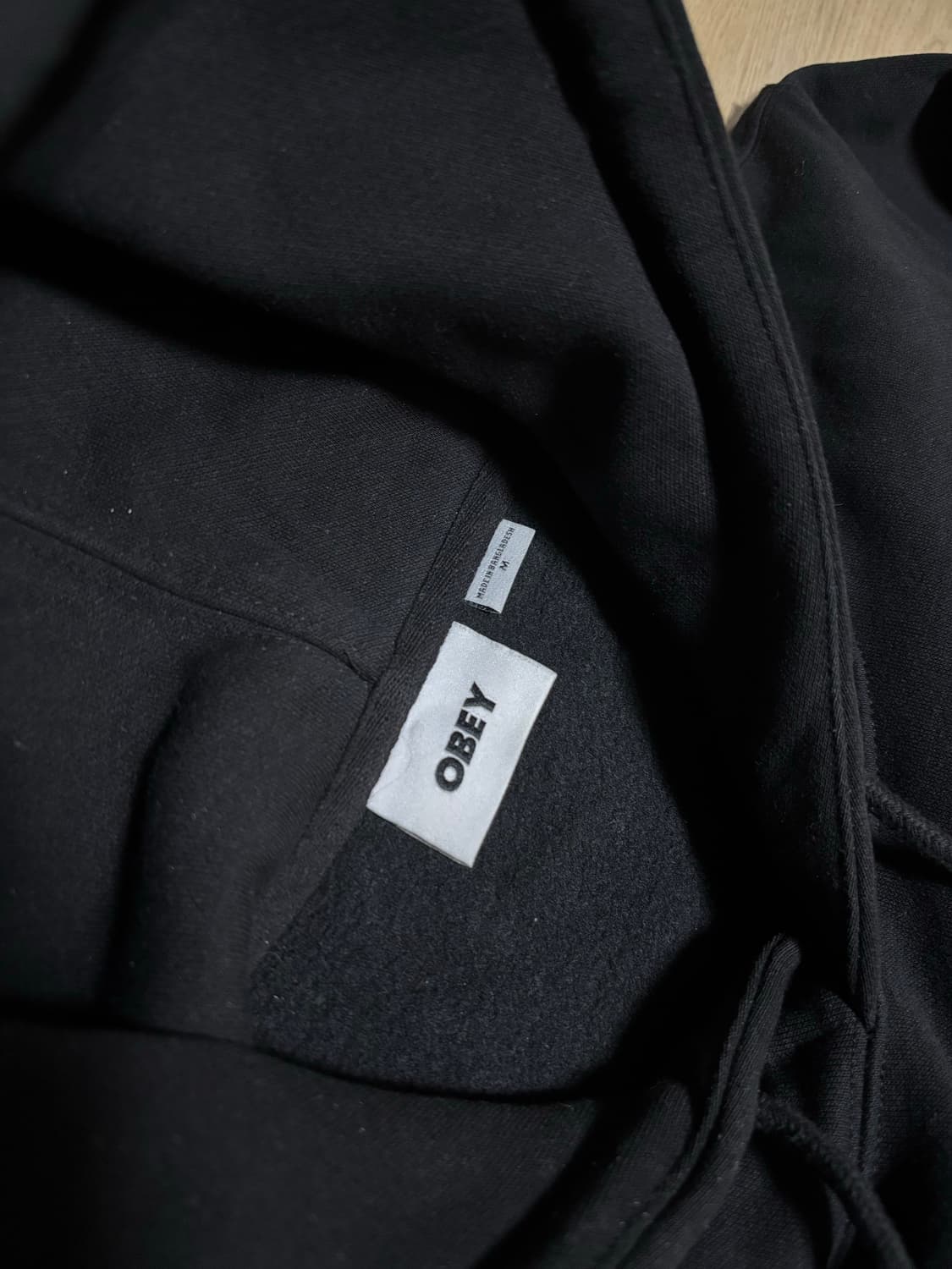 오베이 프리미엄 서번트 후디 후드티 블랙 상품이미지5