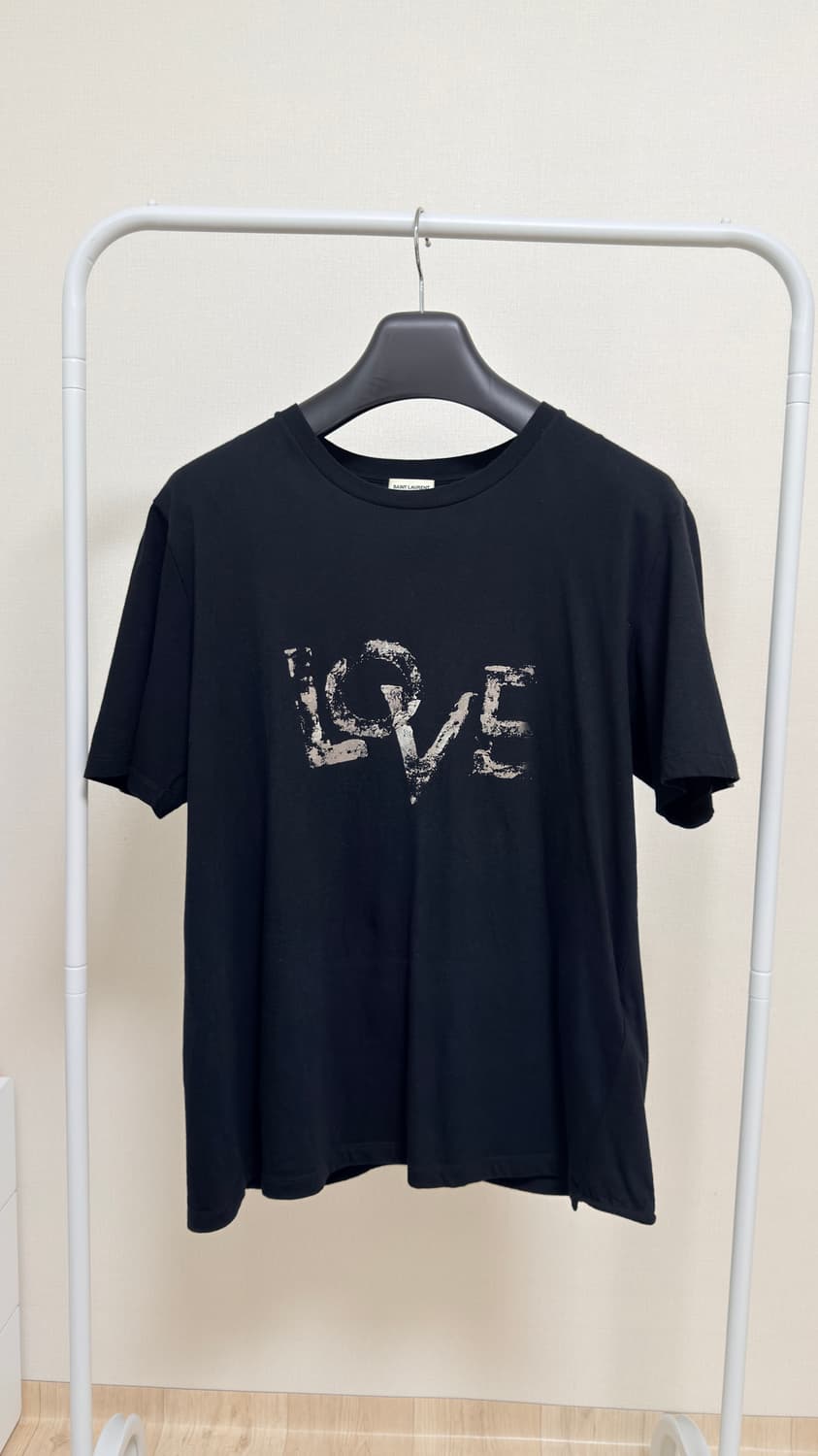 생로랑 19ss LOVE 실버 프린팅 반팔 상품이미지1