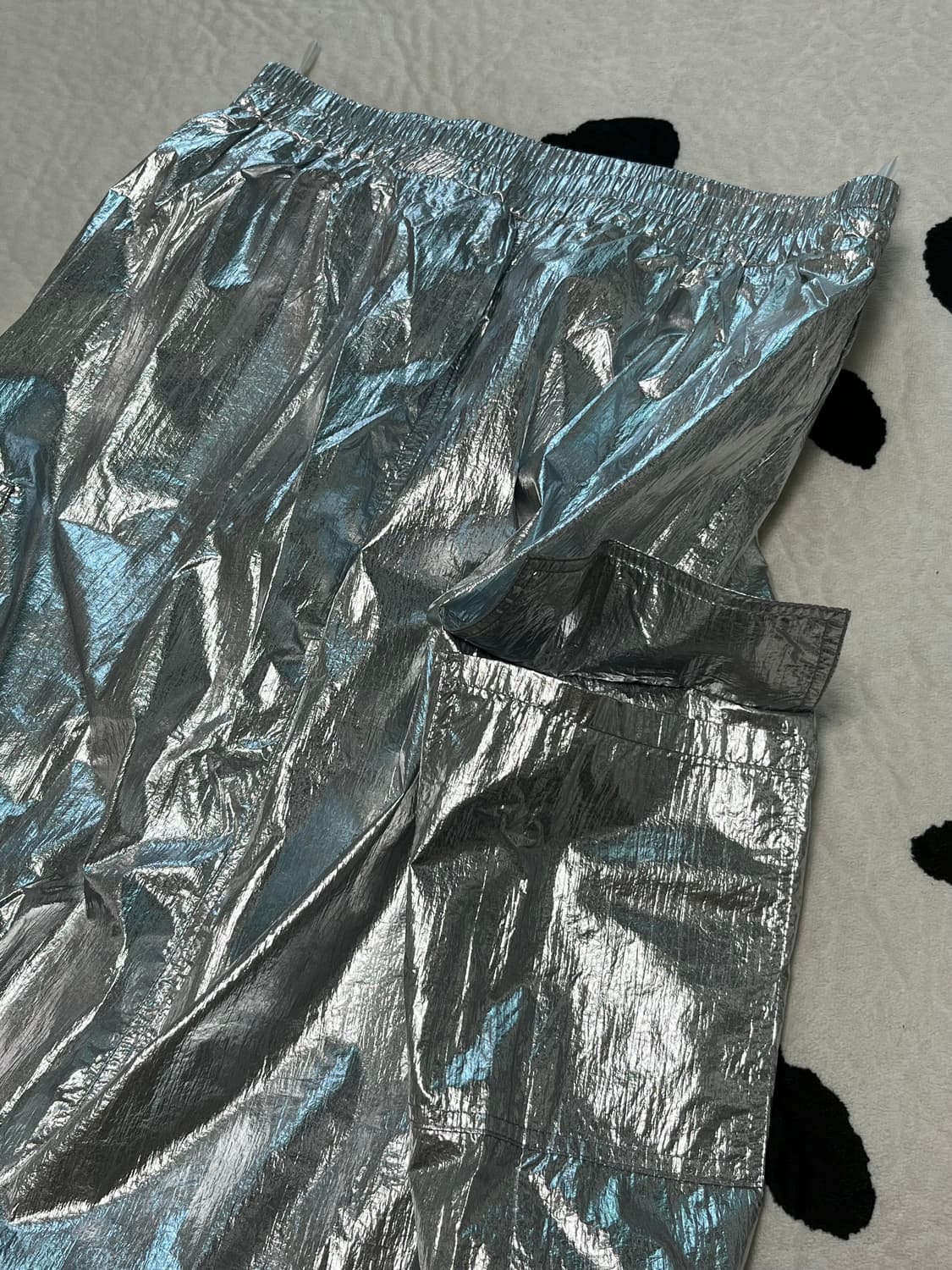 metallic silver skirt 상품이미지3