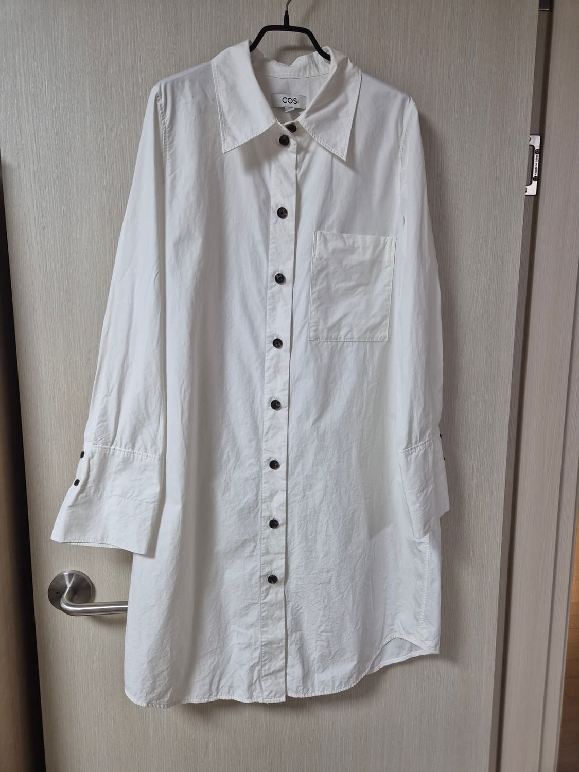 COS 코스 화이트 셔츠 원피스 릴랙스핏 드레스 40 상품이미지3