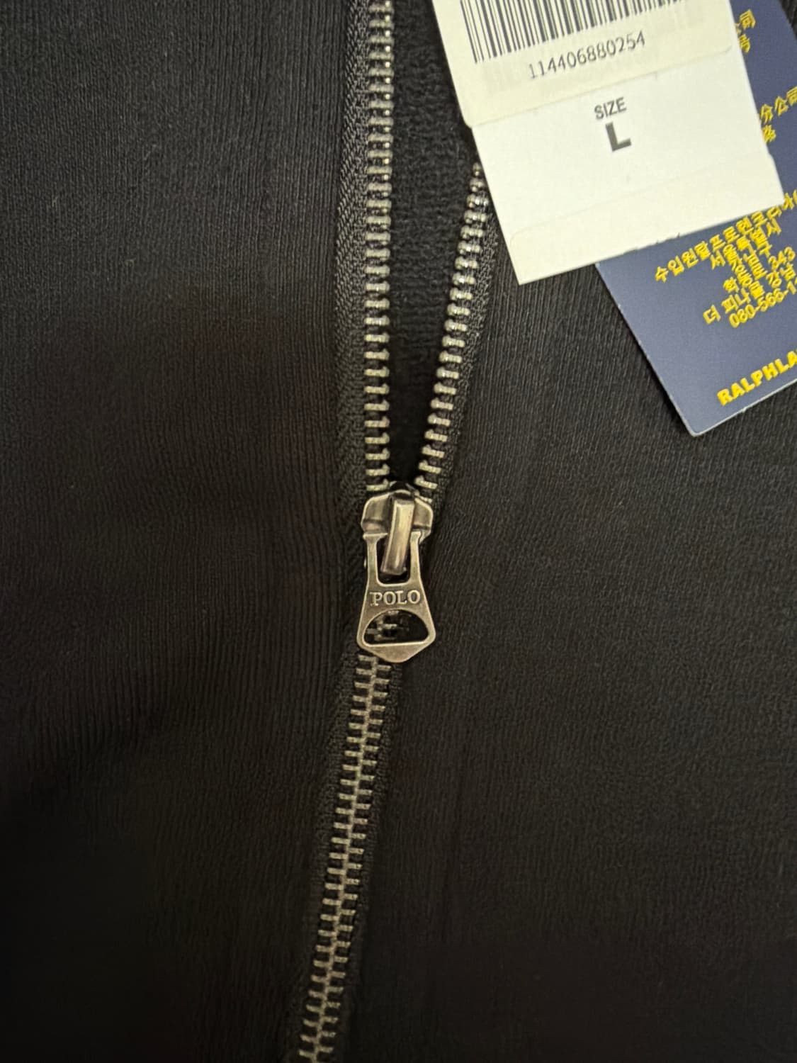 폴로 플리스 후드집업 블랙 S,L 새상품 상품이미지2
