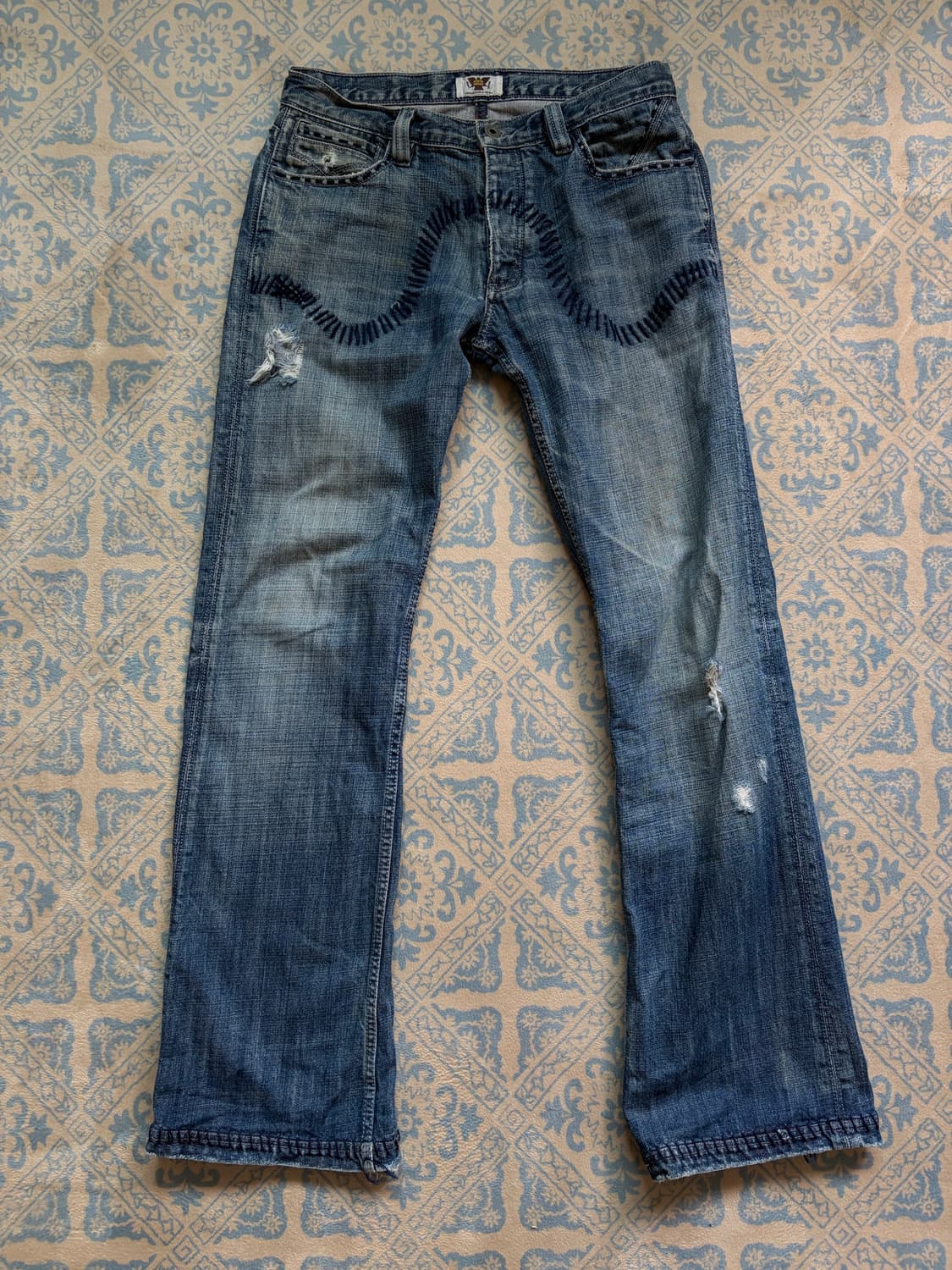 ann denim stitch detail jeans  상품이미지1