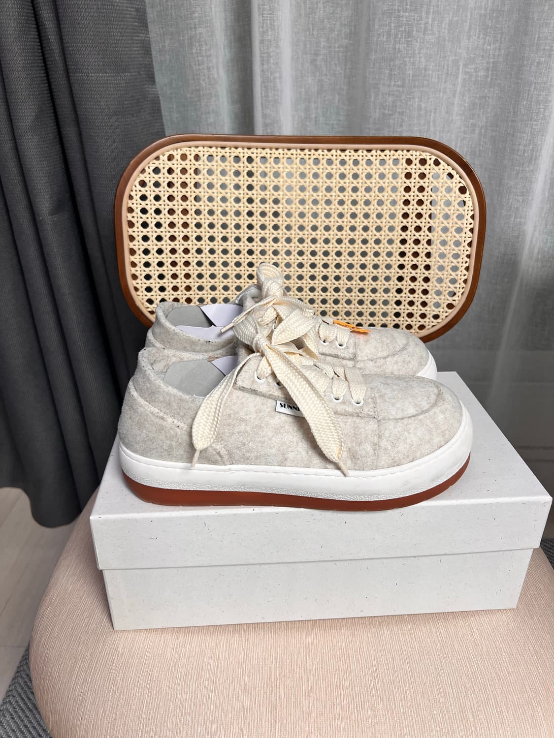 Sunnei 드리미 스니커즈 에크루 펠트 (사이즈 40) 상품이미지1