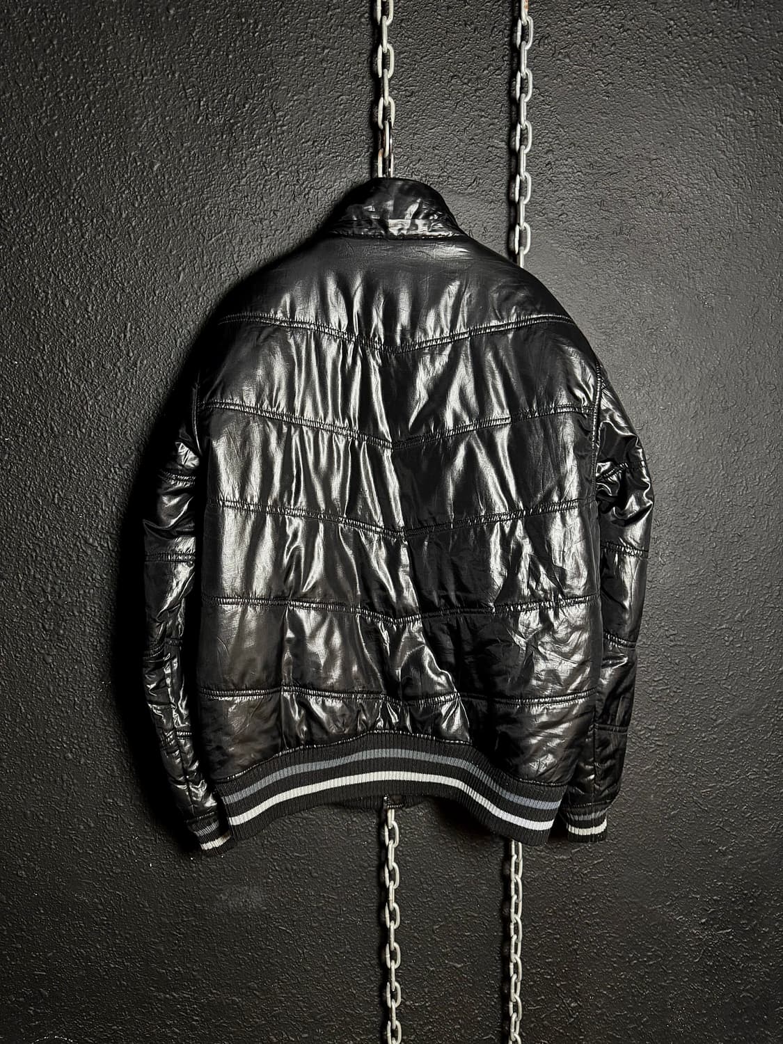 Converse - Black Stripe Rib Down Jacket  상품이미지5