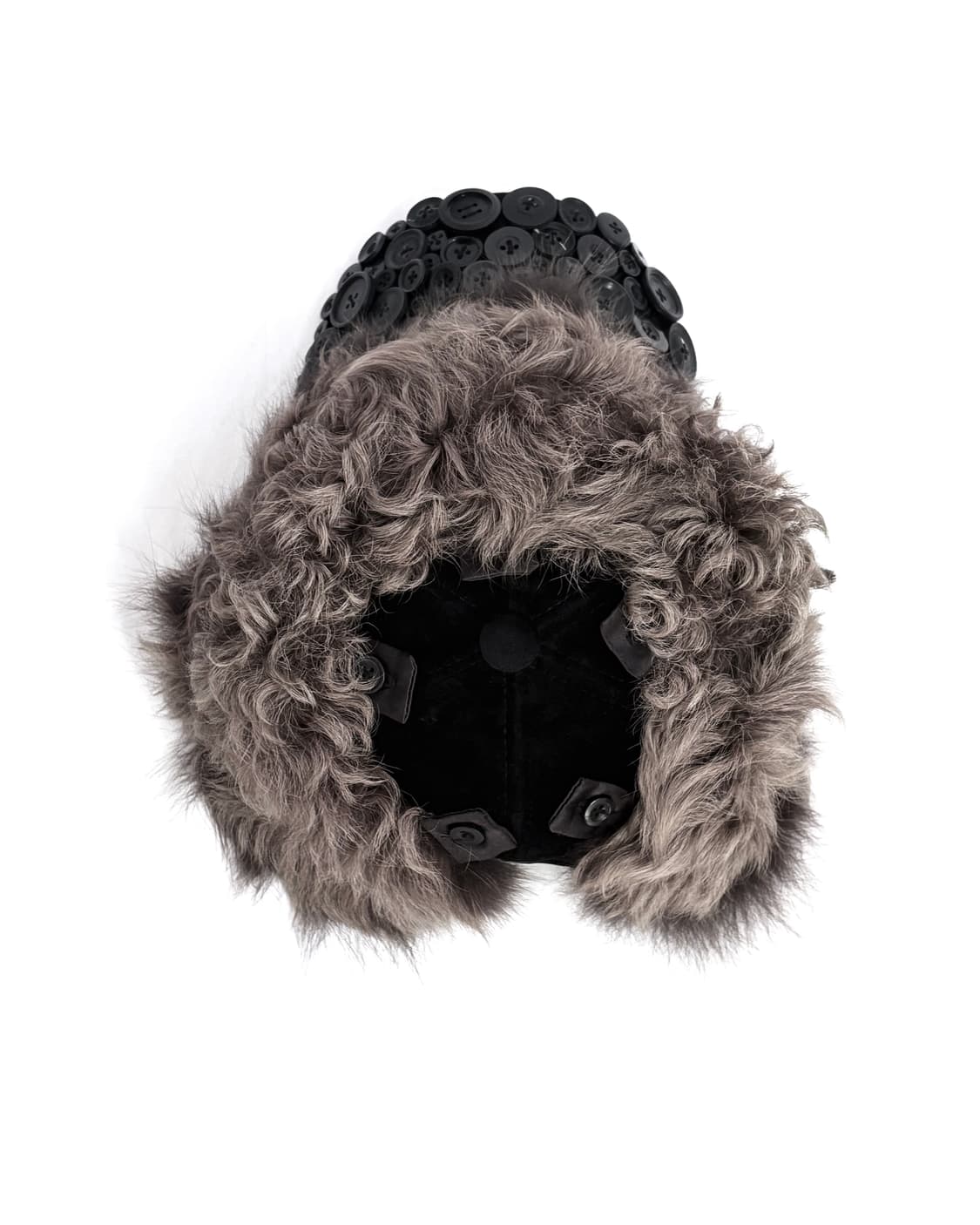 Custom🐾)greyish-brown fur button cap 상품이미지4