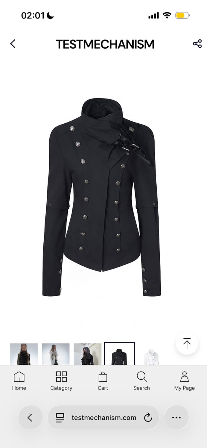 double punch 하이넥 메탈 버튼 자켓 상품이미지1