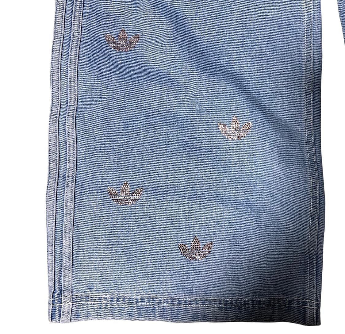 (새상품) 아디다스 삼선 큐빅 와이드 데님 팬츠M 상품이미지5