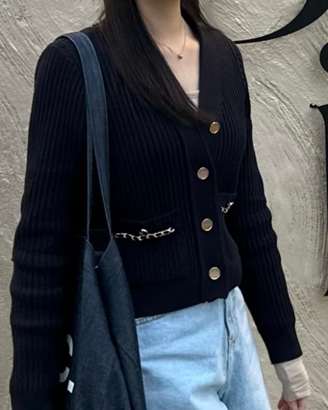 산드로 트리밍 체인 가디건 상품이미지6