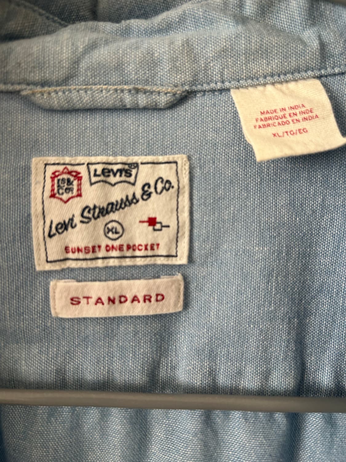 리바이스 스카이블루 셔츠 상품이미지3