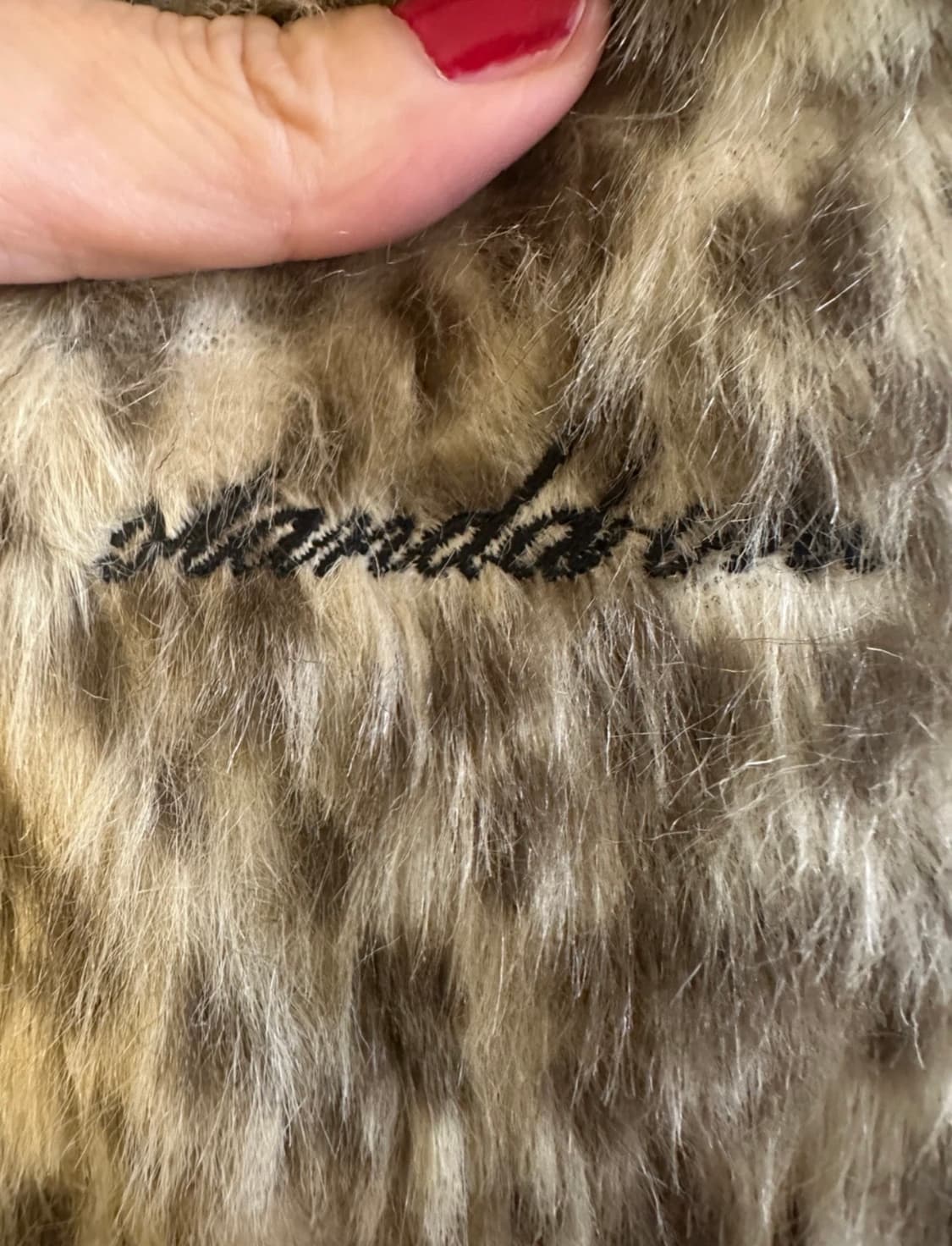 (새상품) Stand Alone 스탠드얼론 레오파드 퍼 자켓 (M) 상품이미지4