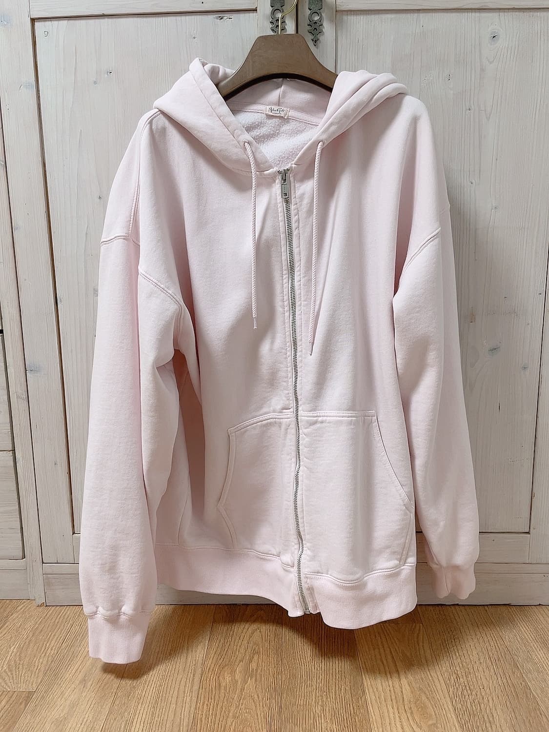 브랜디멜빌 핑크 오버사이즈 후드집업 상품이미지1