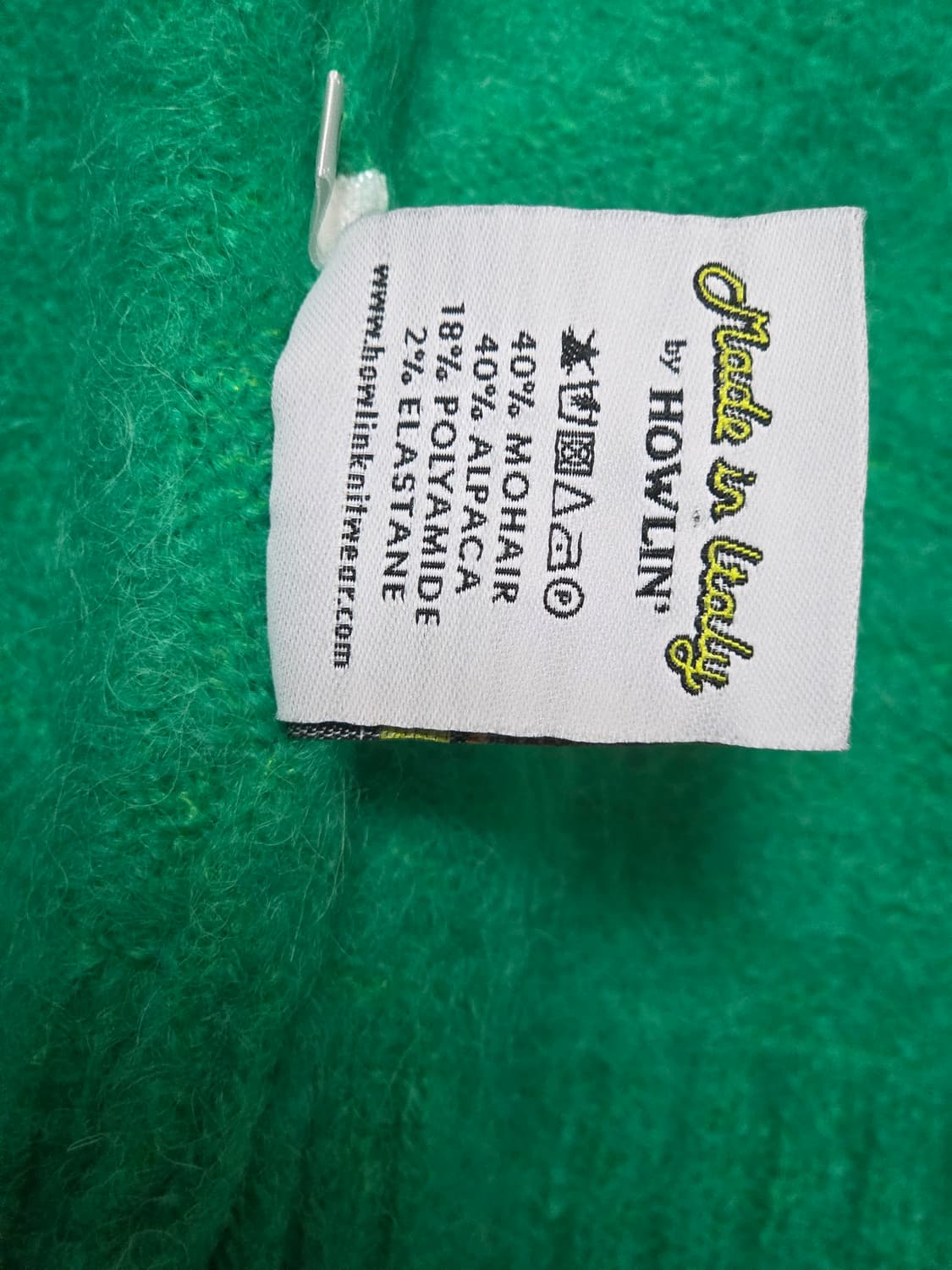 (새제품) 하울린 모헤어 알파카 가디건 그린 XL 상품이미지5