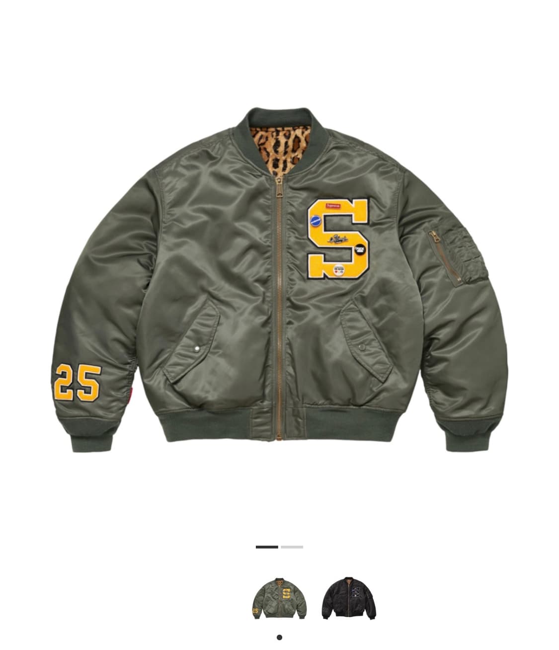 슈프림x굿이너프 MA-1 올리브 25SS 상품이미지1