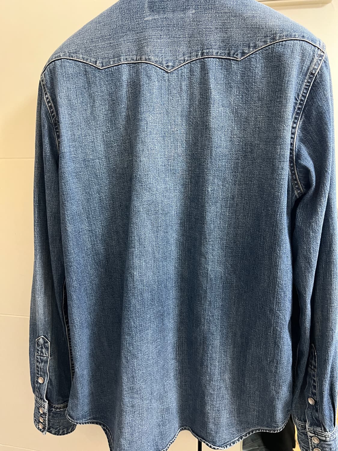 택포35) RRL 더블알엘 웨스턴 셔츠 데님 다크워시 중청 M 상품이미지3